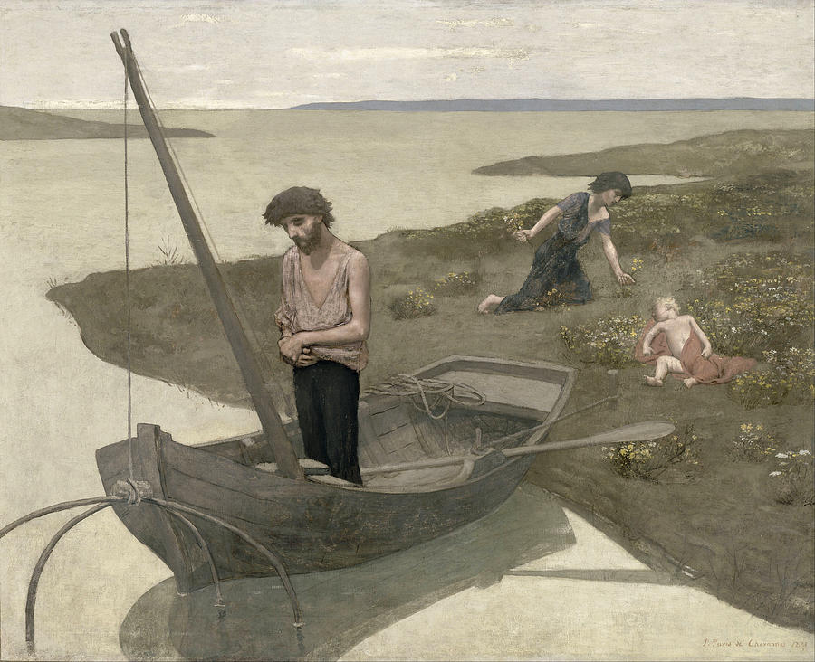 The poor fisherman #2 Painting by Pierre Puvis de Chavannes