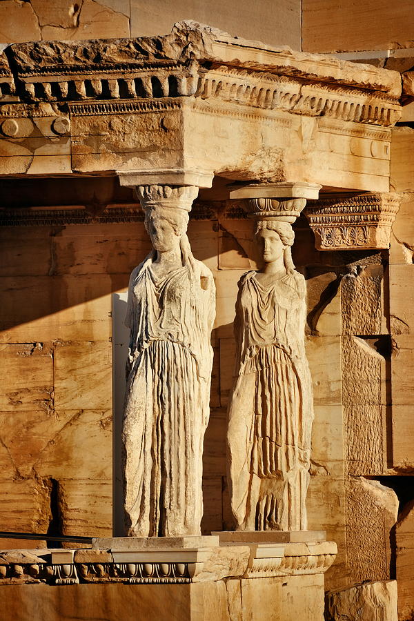 The Porch of the Caryatids #1 Photograph by Songquan Deng