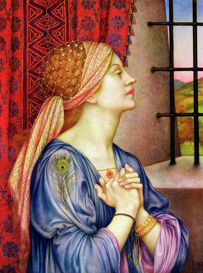 The prisoner Painting by Evelyn De Morgan