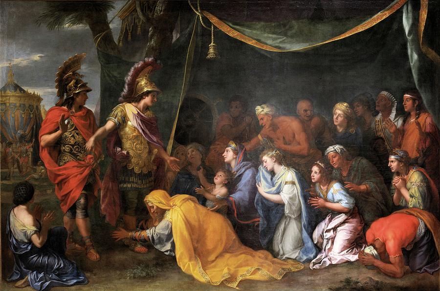 The Queens of Persia at the Feet of Alexander  #1 Painting by Charles Le Brun