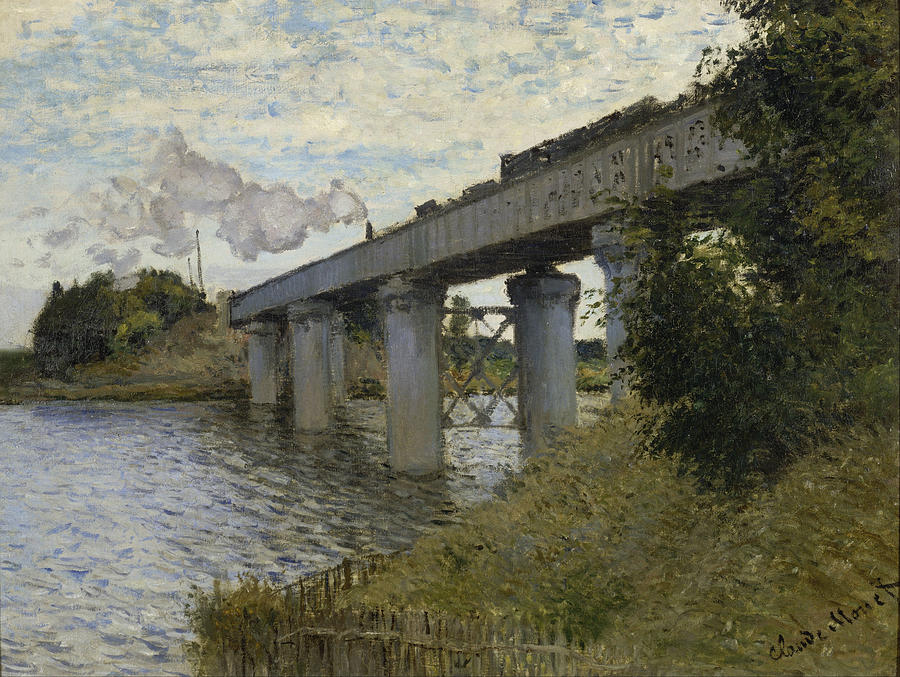 The Railroad Bridge In Argenteuil #1 Painting by Claude Monet