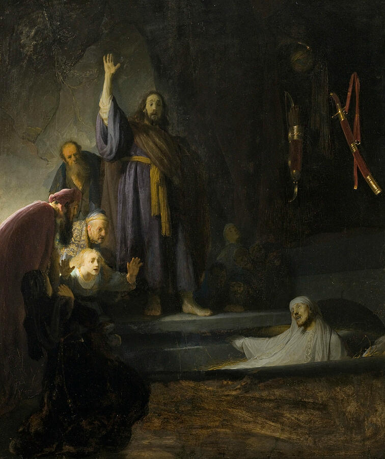 The Raising of Lazarus, from circa 1630-1632 Painting by Rembrandt