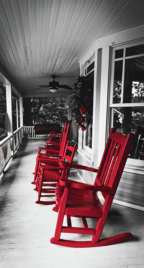 Holiday Photograph - The Red Rocker Inn #1 by Mountain Dreams