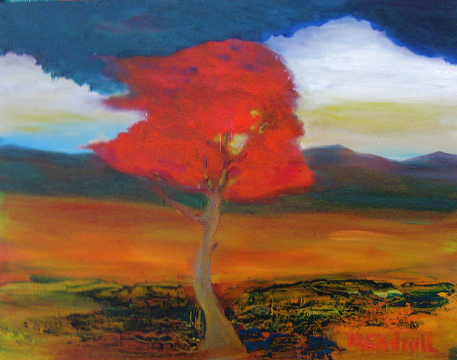 The Red Tree Painting by Anthony Mendivil - Fine Art America