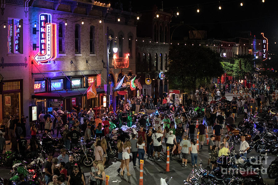 Austin Photograph - The Republic of Texas Biker Rally fills up 6th Street with thous #1 by Dan Herron