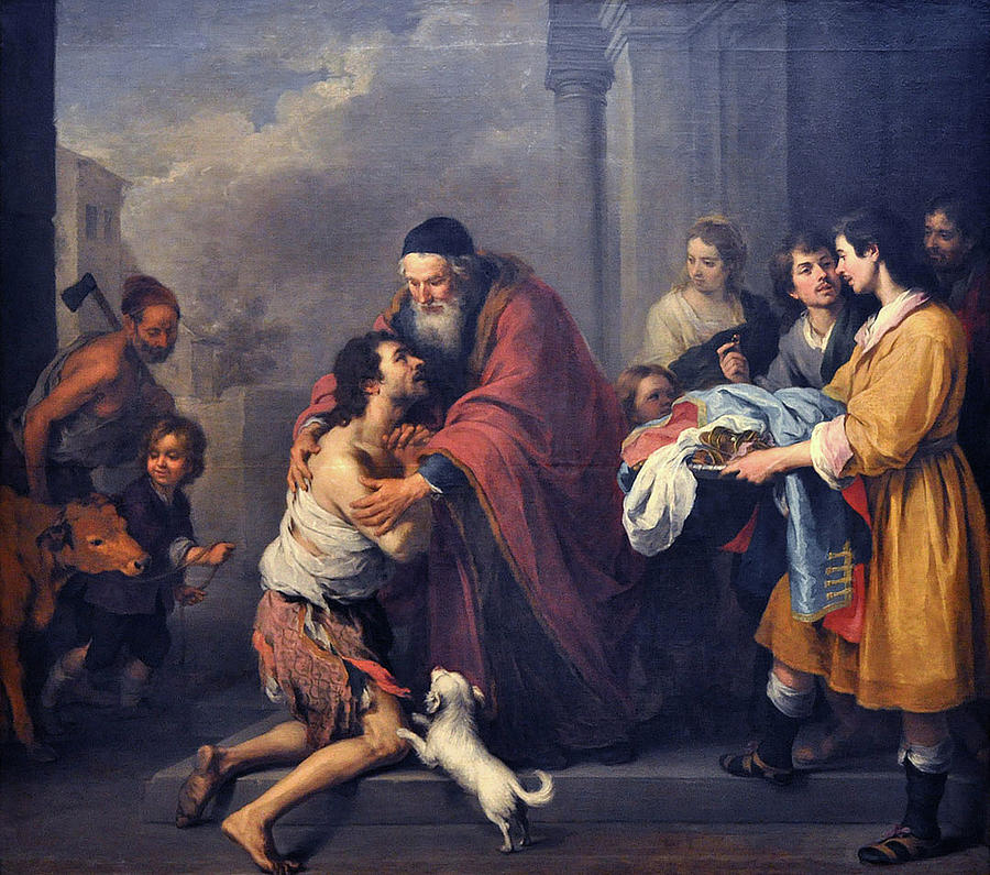 Villagers Painting - The Return of the Prodigal Son #1 by Esteban Murillo