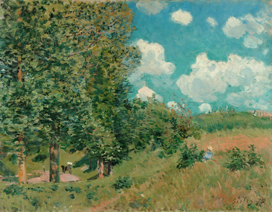 Alfred Sisley Painting - The Road from Versailles to Saint-Germain #1 by Alfred Sisley