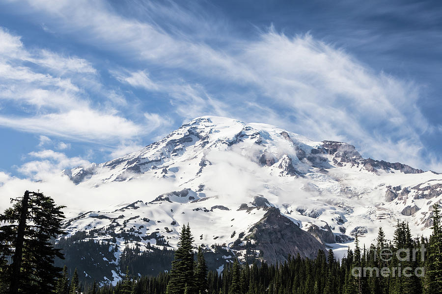 The road to Mt Rainier in Washington state, USA #1 Photograph by Didier Marti