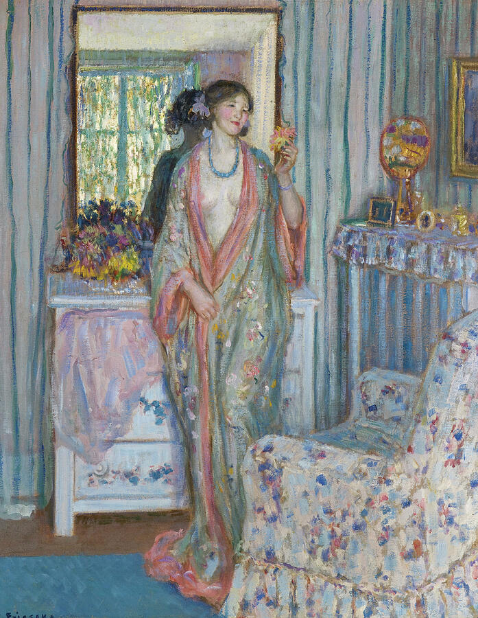 The Robe #2 Painting by Frederick Carl Frieseke