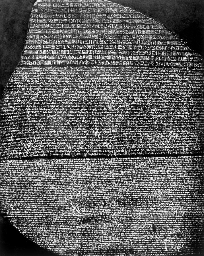 Ancient Egypt Photograph - The Rosetta Stone, Basalt Slab #1 by Everett