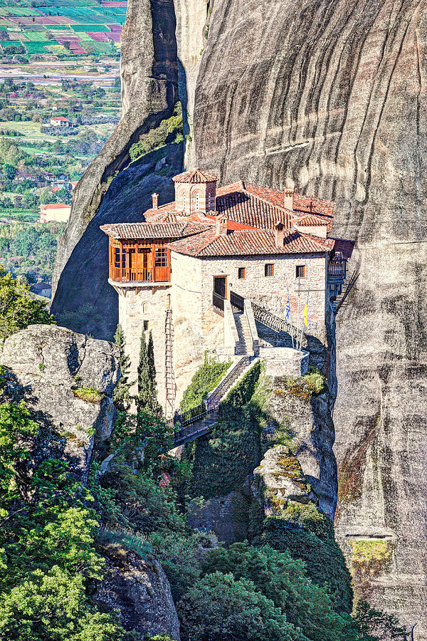 The Roussanou Monastery in the Meteora - Greece #1 Photograph by Constantinos Iliopoulos