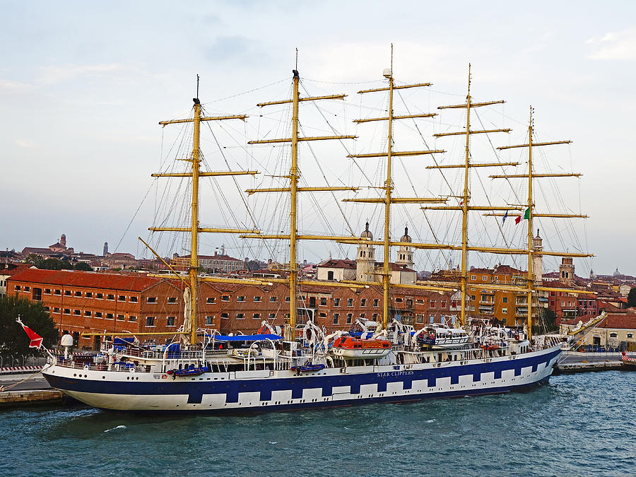 The Royal Clipper Docked In Venice Italy #1 Photograph by Rick Rosenshein