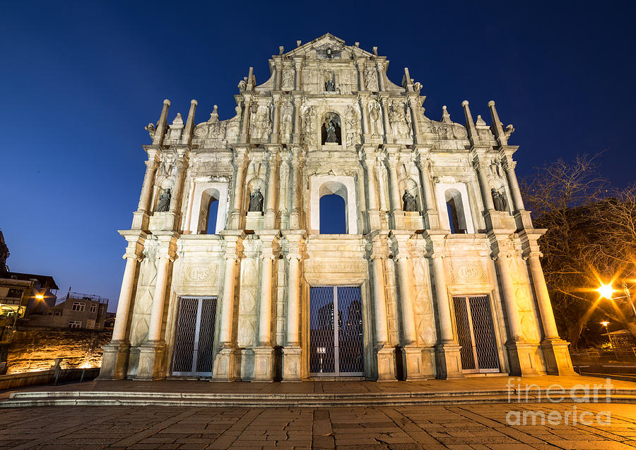 The ruins of St Paul church in Macau #1 Photograph by Didier Marti