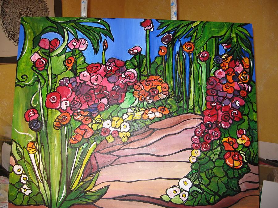 The secret Garden #1 Painting by Michelle Gonzalez