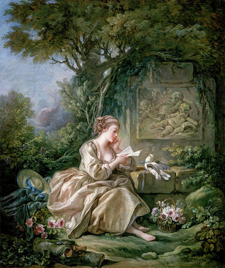 The Secret Message 1 Painting by Francois Boucher Fine Art America