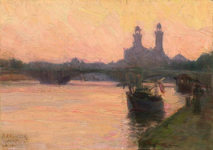 The Seine, from circa 1902 Painting by Henry Ossawa Tanner