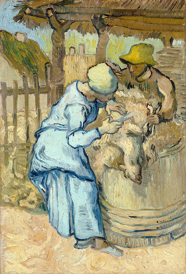  The sheep-shearer  #5 Painting by Vincent van Gogh