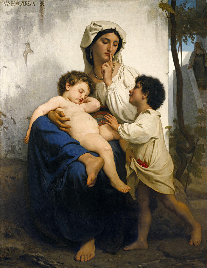 The Sleep #2 Painting by William-Adolphe Bouguereau
