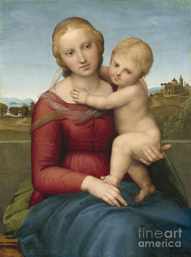 The Small Cowper Madonna #1 Painting by Raphael