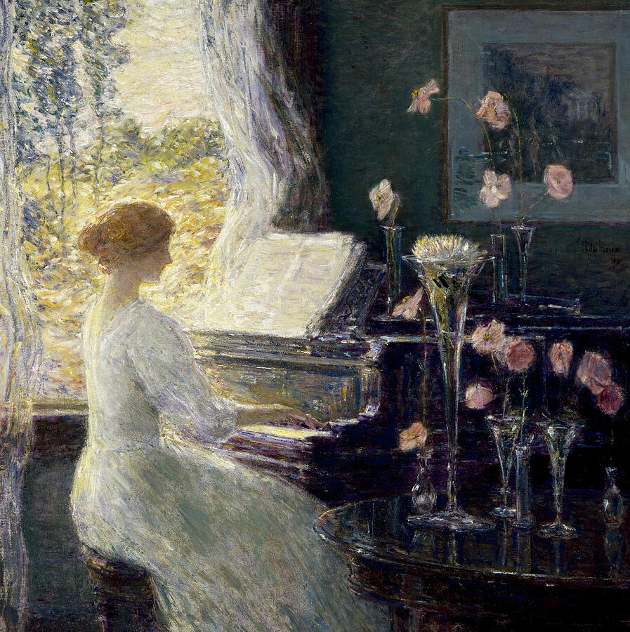 The Sonata, from 1911 Painting by Childe Hassam