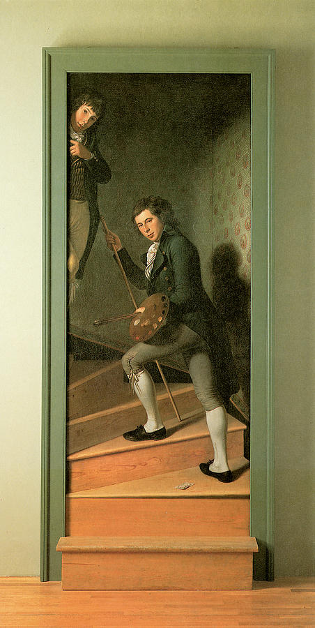 The Staircase Group #2 Painting by Charles Willson Peale