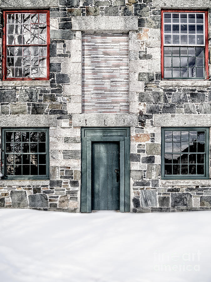 Winter Photograph - The Stone Mill Enfield NH #2 by Edward Fielding