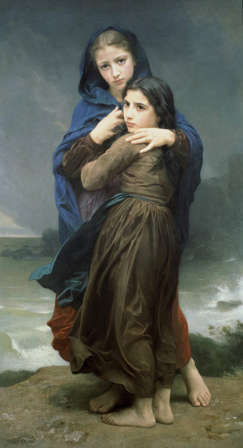 The Storm #2 Painting by William-Adolphe Bouguereau