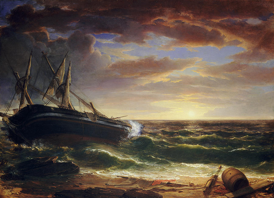 The Stranded Ship #3 Painting by Asher Brown Durand The Stranded Ship #3 Painting by Asher Brown Durand