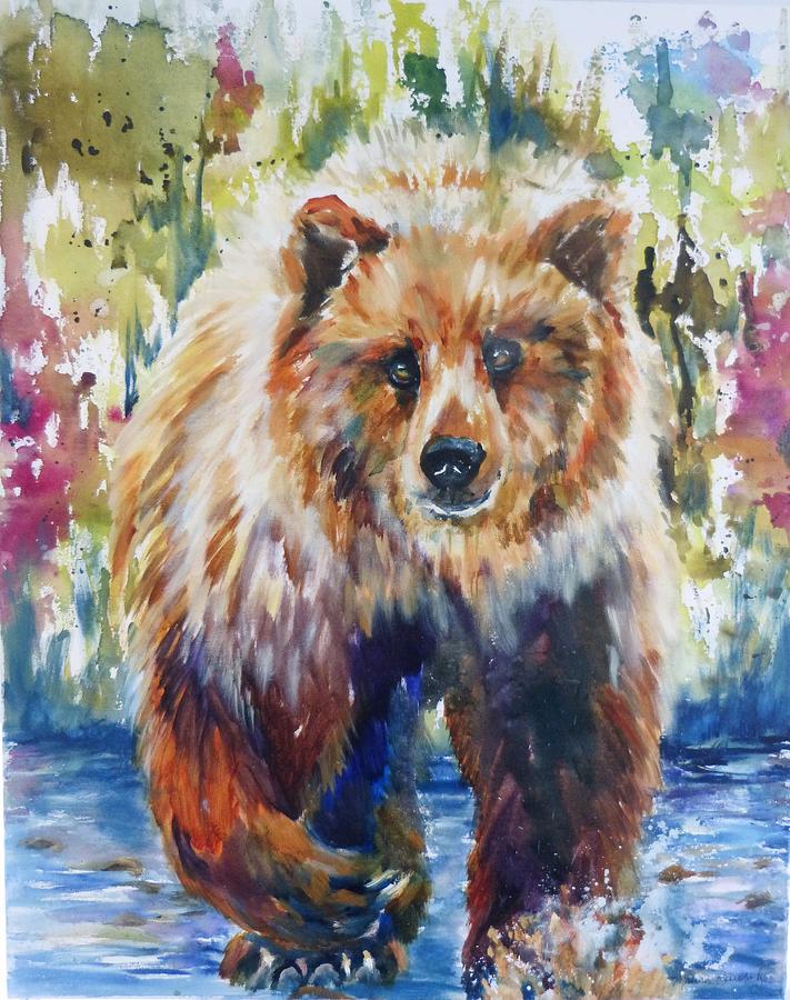 Bear Painting - The Summer Bear #1 by P Maure Bausch