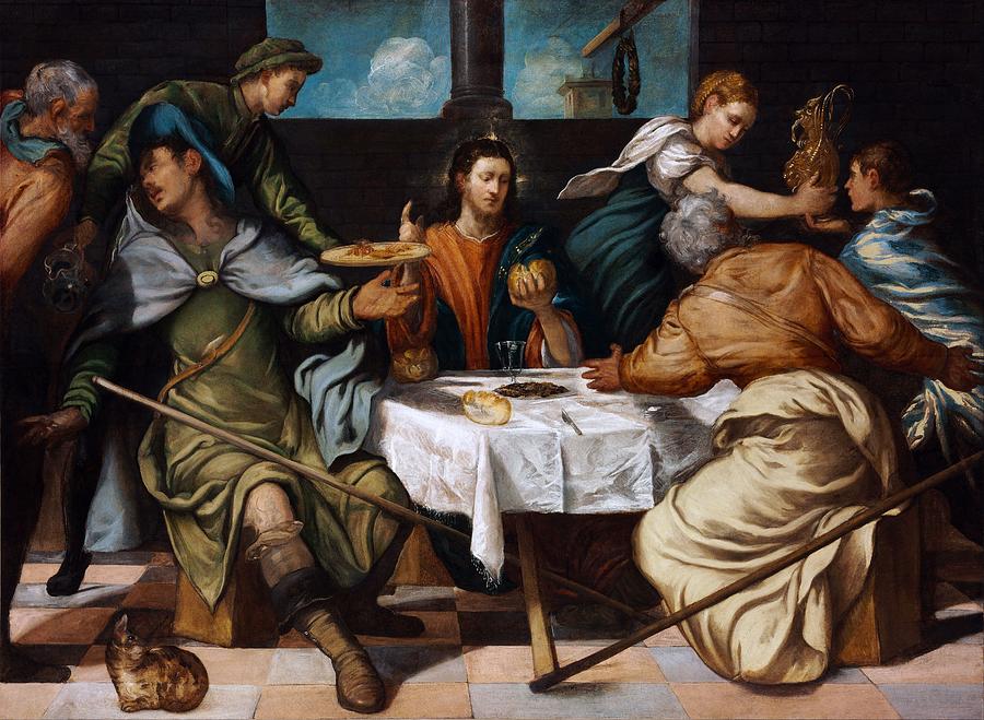 The Supper at Emmaus by Tintoretto, 1542-1543. Painting by Celestial ...