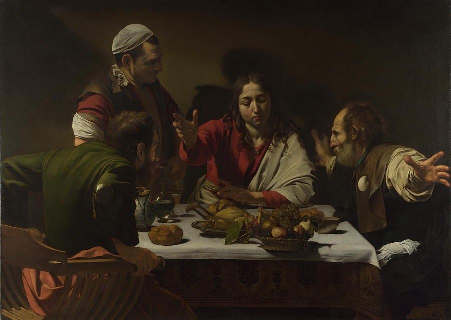 Vintage Painting - The Supper At Emmaus #1 by Caravaggio