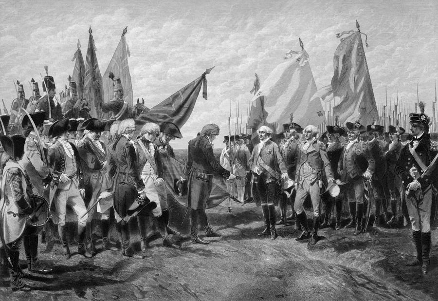 The Surrender Of Cornwallis At Yorktown Drawing