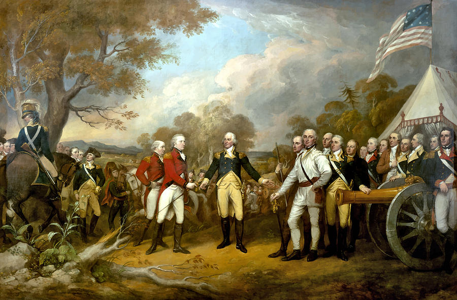 Revolutionary War Painting - The Surrender Of General Burgoyne by War Is Hell Store Revolutionary War Painting - The Surrender Of General Burgoyne by War Is Hell Store