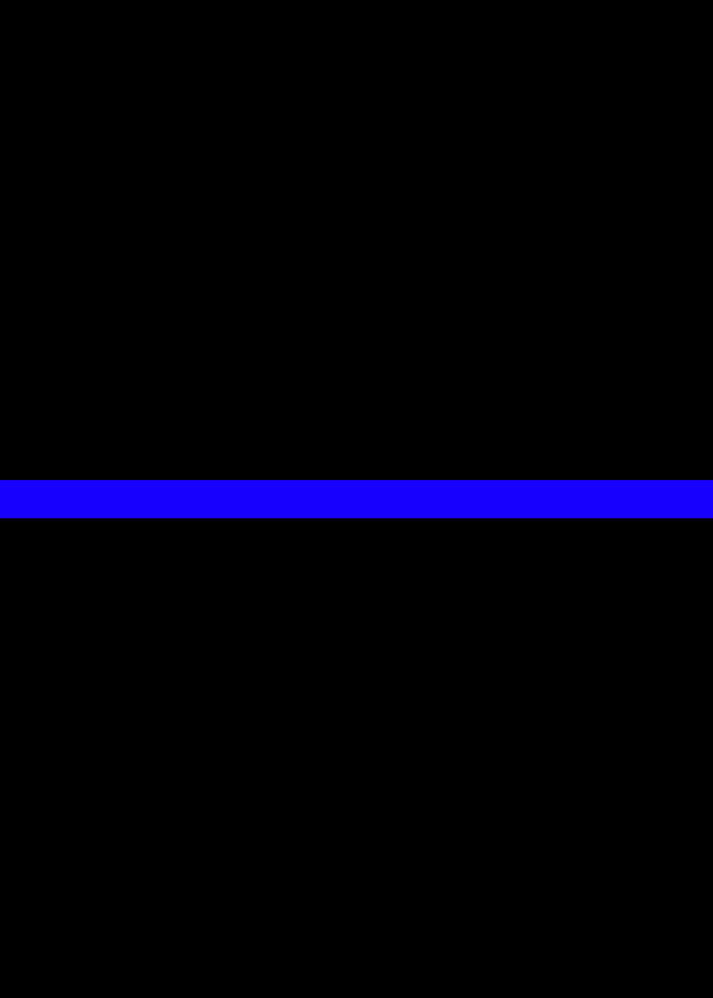 The Symbolic Thin Blue Line Law Enforcement Police Digital Art By