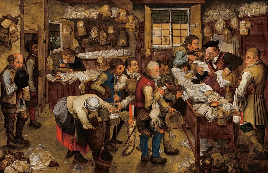 The Tax-Collectors Office Painting by Pieter Brueghel the Younger