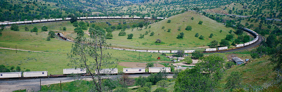 The Tehachapi Train Loop Near Tehachapi #1 Photograph by Panoramic Images