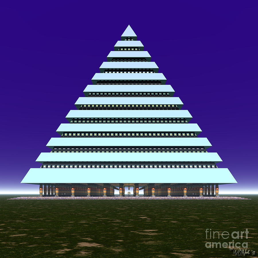 Architecture Digital Art - The Temple of Everlasting Friendship 2 by Walter Neal