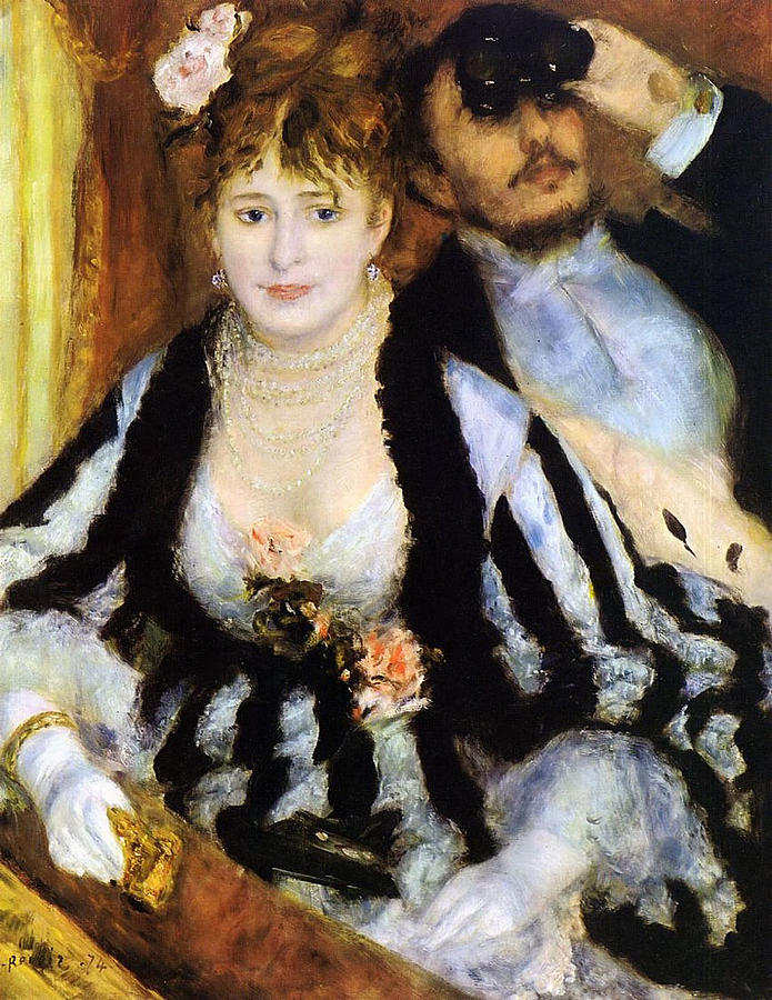 Pierre Auguste Renoir Painting - The Theater Box #1 by Pierre-Auguste Renoir