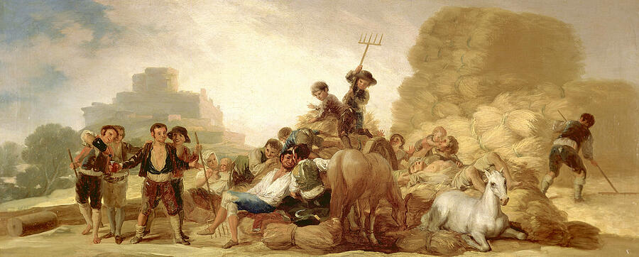 The Threshing Floor, from 1786-1787 Painting by Francisco Goya