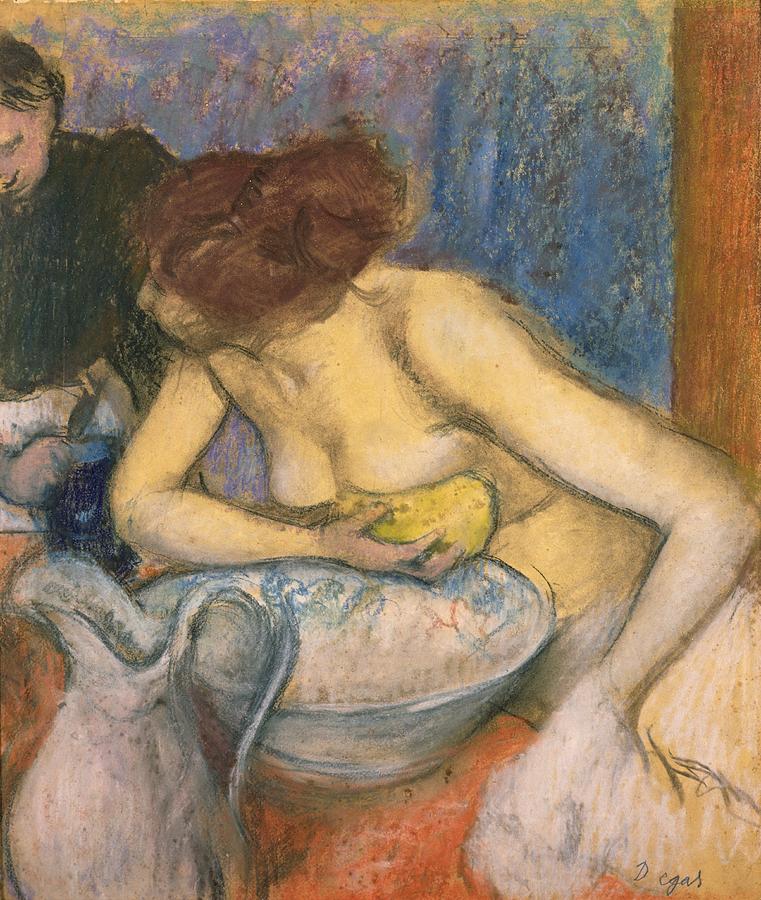 Edgar Degas Pastel - The Toilet by Edgar Degas