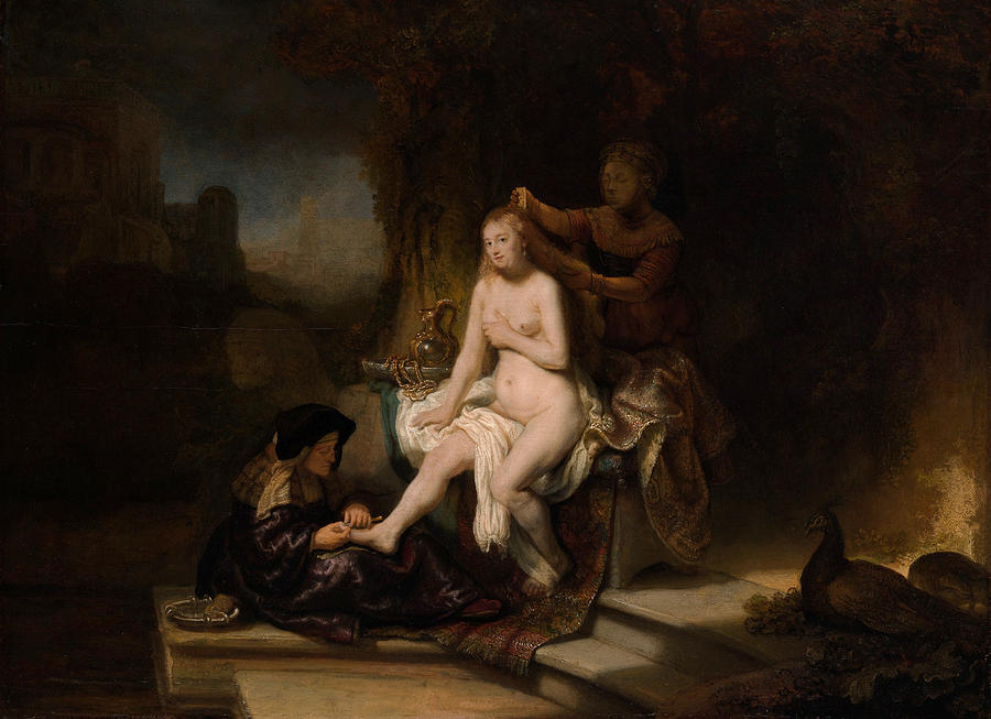 Nude Painting - The Toilet of Bathsheba #1 by Rembrandt van Rijn