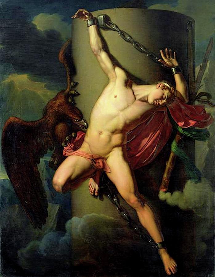 The Torture of Prometheus Painting by Jean Louis Cesar Lair