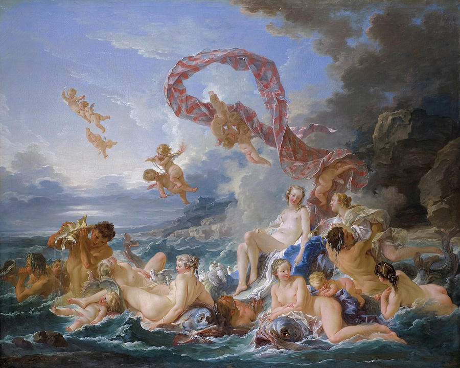 Francois Boucher Painting - The Triumph of Venus #1 by Francois Boucher