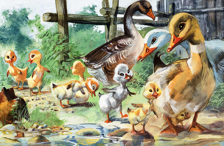 The Ugly Duckling Painting by English School - Fine Art America