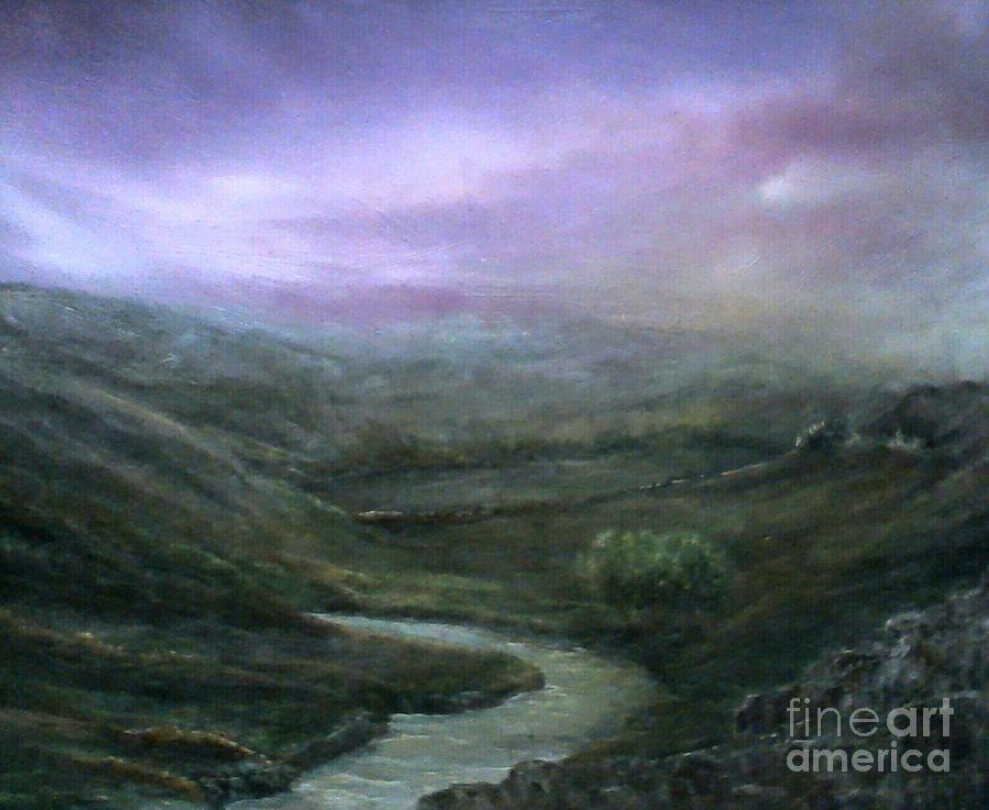 The valley #1 Painting by Paul Rowe