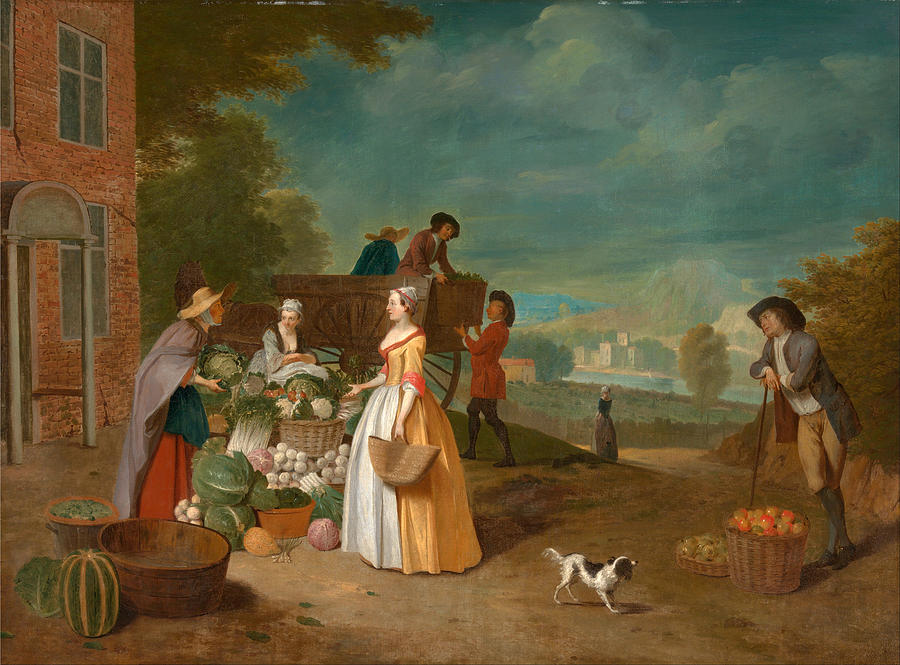 The Vegetable Seller #2 Painting by Pieter Angillis