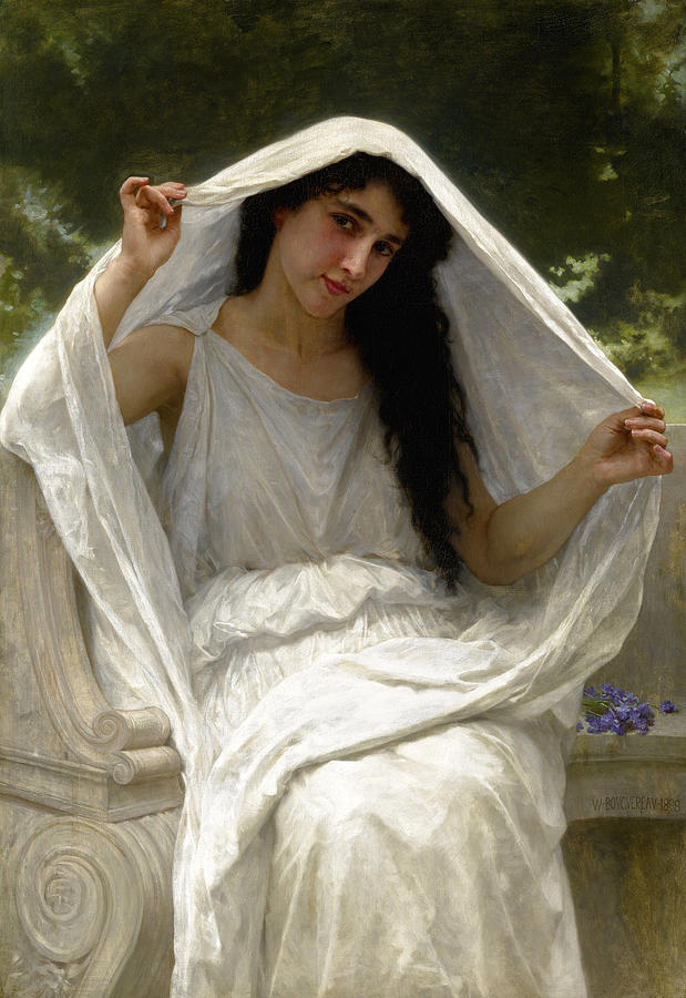The Veil #2 Painting by William-Adolphe Bouguereau