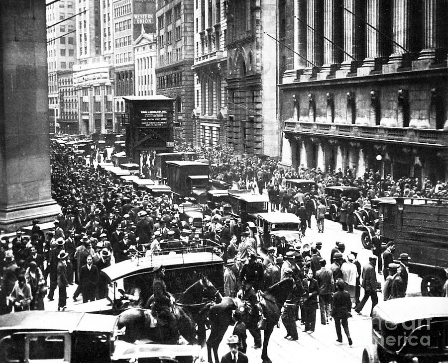 Black And White Photograph - The Wall Street Crash 1929 by American School