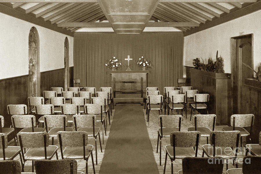 Wedding Chapel Photograph - The Wedding Chapel Highlands Inn Circa 1968 by Monterey County Historical Society