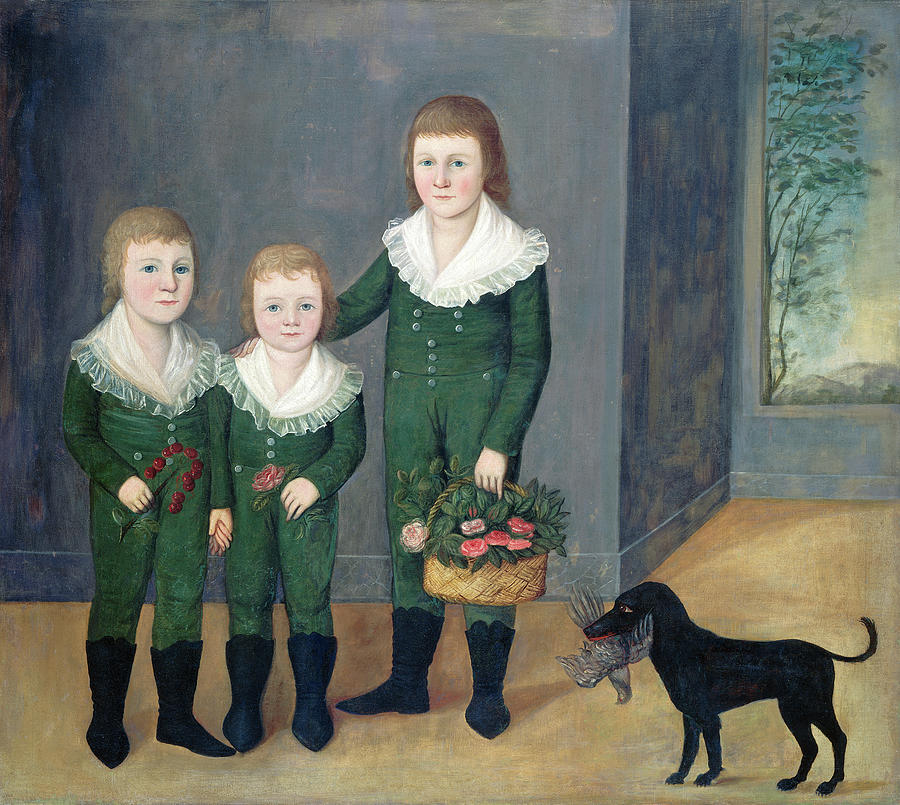 The Westwood Children #1 Painting by Joshua Johnson